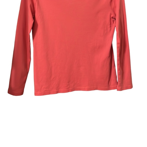 Talbots Orange 100% Cotton Basic Long Sleeves Top TShirt Size L - Picture 6 of 8
